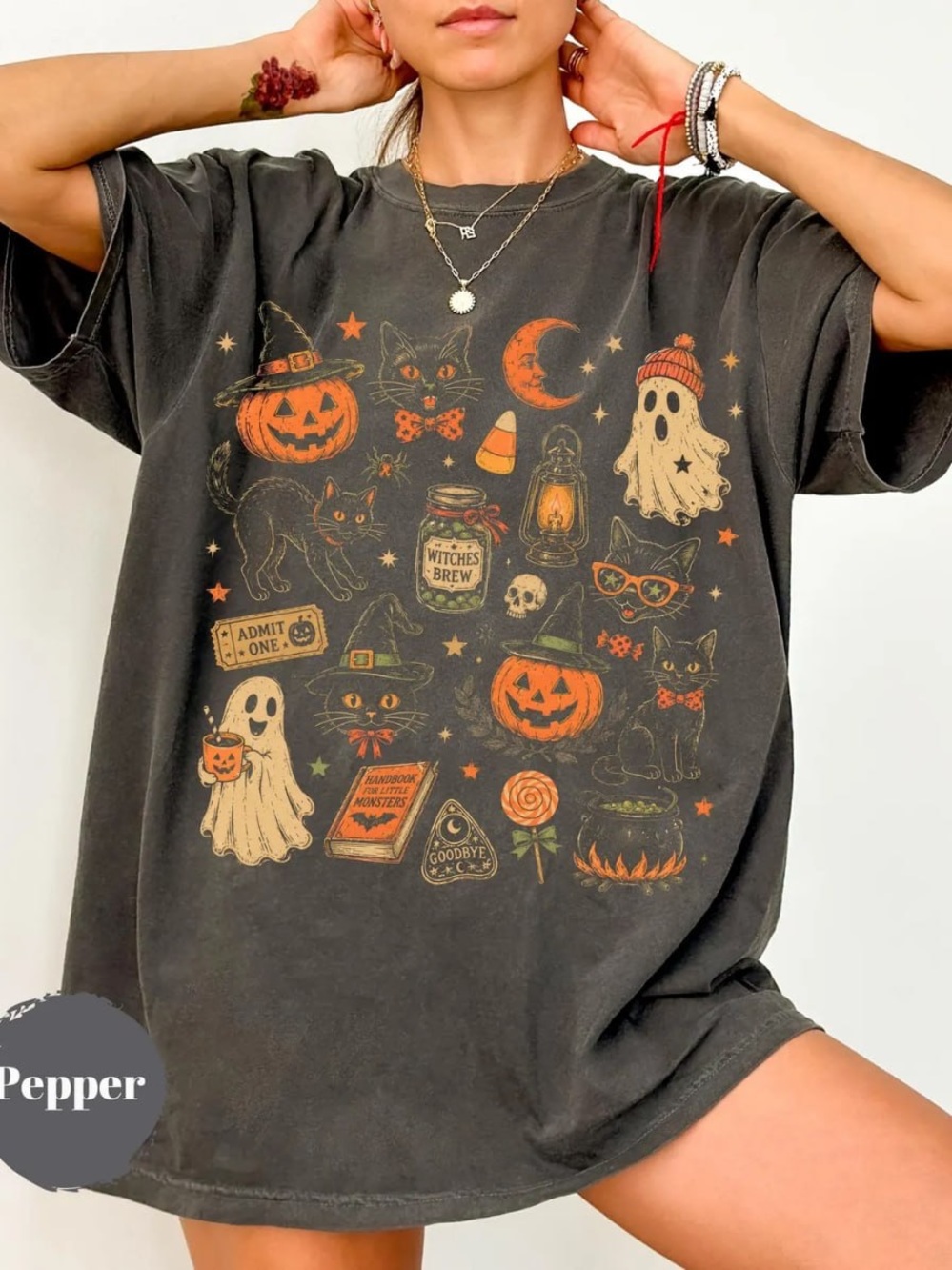 Comfort Colors Pepper Halloween Graphic Short Sleeve Tee